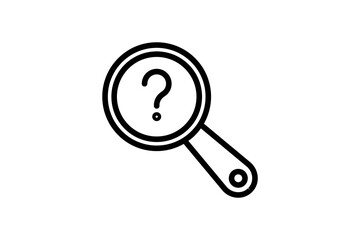 Search Icon with Question Mark icon. icon related to Search. suitable for web site, app, user interfaces, printable etc. line icon style. simple vector design editable