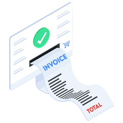 Digital Invoice and Receipt Illustration