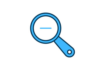 Zoom Out icon. icon related to Search. suitable for web site, app, user interfaces, printable etc. flat line icon style. simple vector design editable