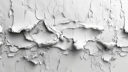 Obraz premium The image is a close up of a wall with peeling paint and cracks