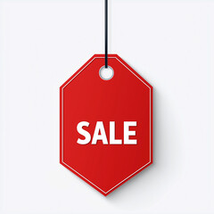 SALE Sticker with Red Design on White Background in Full HD
