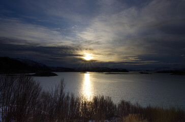 The spectacular environment of Sommaroy in Norway, colors and atmosphere