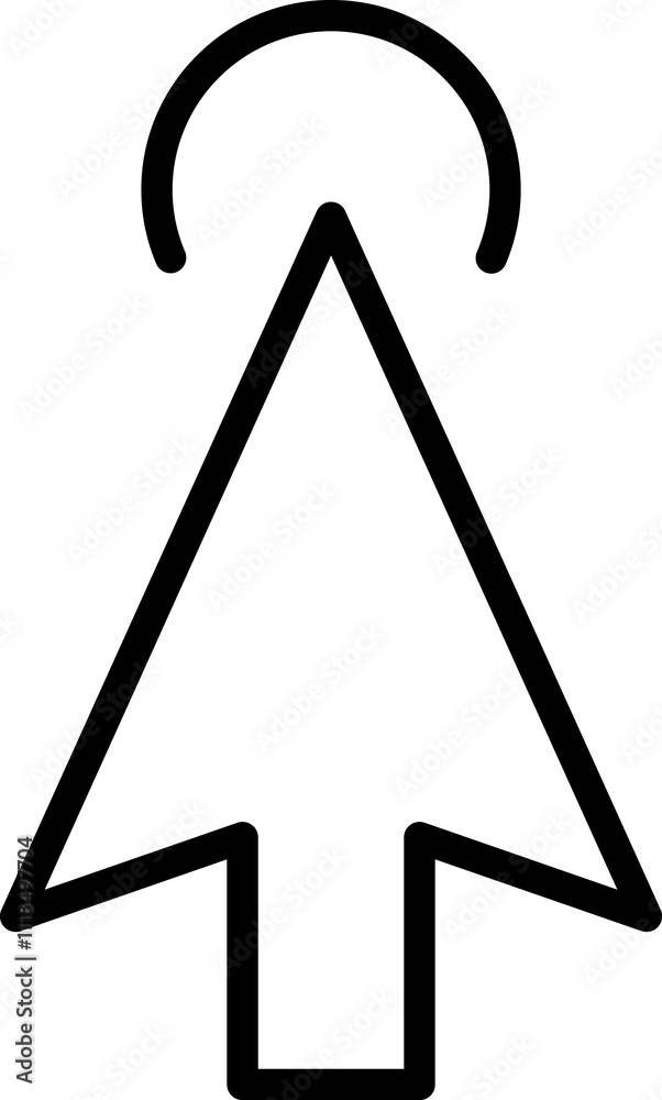 Poster mouse click cursor icon. hand mouse pointer pictogram on transparent background. finger web click po