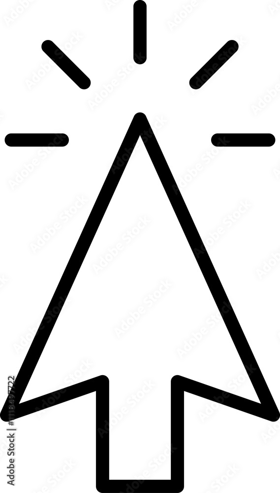 Fototapete mouse click cursor icon. hand mouse pointer pictogram on transparent background. finger web click po