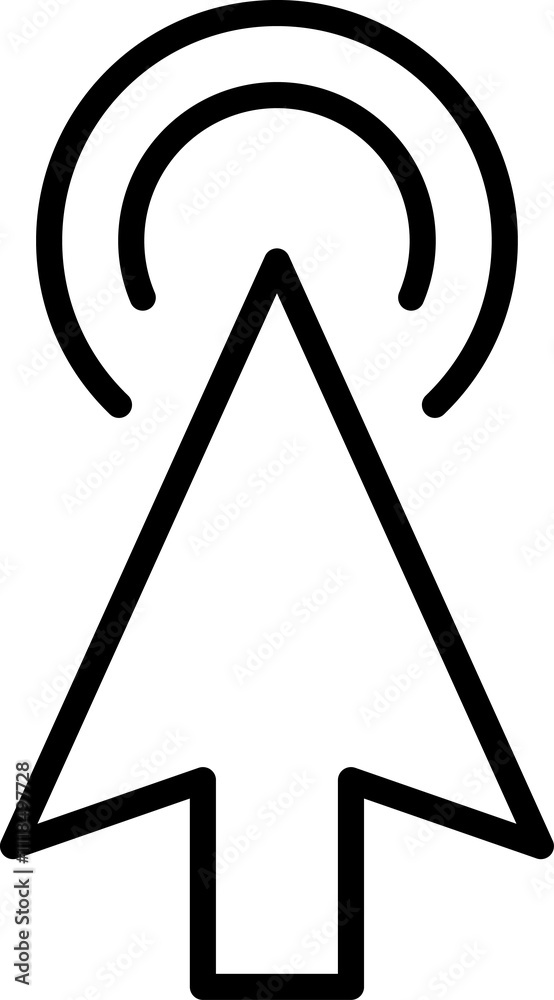 Poster mouse click cursor icon. hand mouse pointer pictogram on transparent background. finger web click po