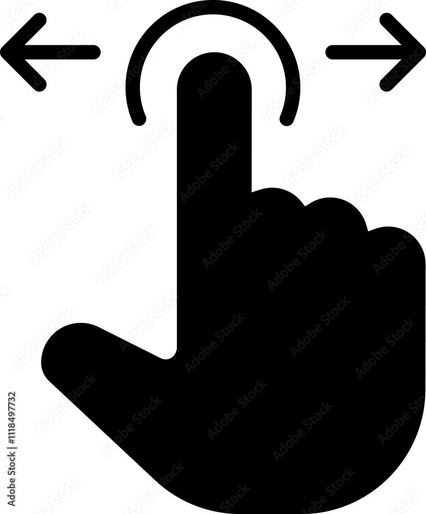 Fototapete mouse click cursor icon. hand mouse pointer pictogram on transparent background. finger web click po