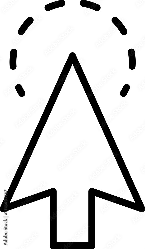 Fototapete mouse click cursor icon. hand mouse pointer pictogram on transparent background. finger web click po