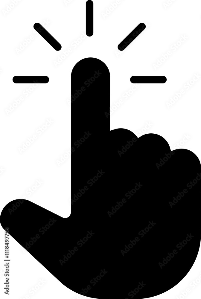 Poster mouse click cursor icon. hand mouse pointer pictogram on transparent background. finger web click po