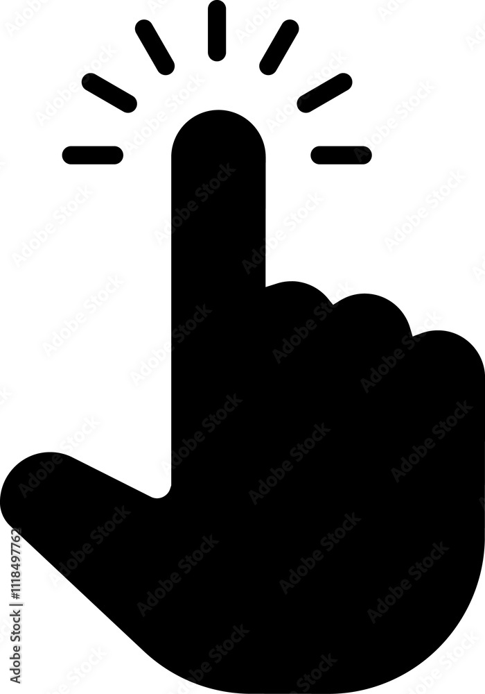 Fototapete mouse click cursor icon. hand mouse pointer pictogram on transparent background. finger web click po