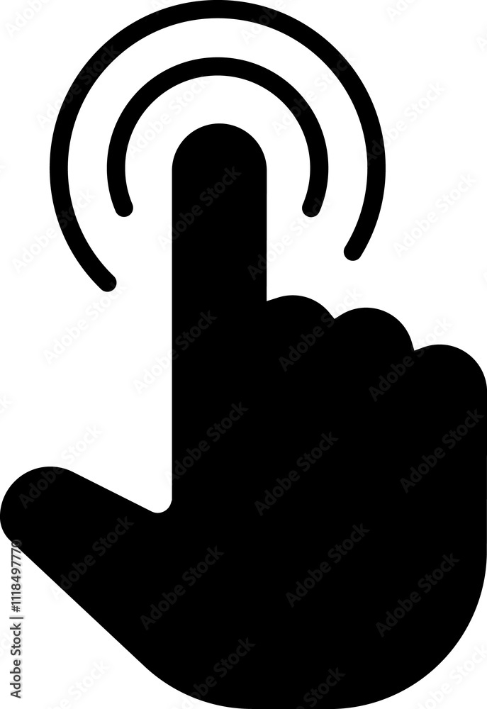 Poster mouse click cursor icon. hand mouse pointer pictogram on transparent background. finger web click po