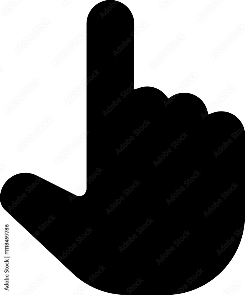 Poster mouse click cursor icon. hand mouse pointer pictogram on transparent background. finger web click po