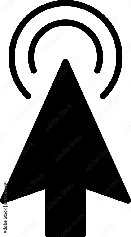 Poster mouse click cursor icon. hand mouse pointer pictogram on transparent background. finger web click po