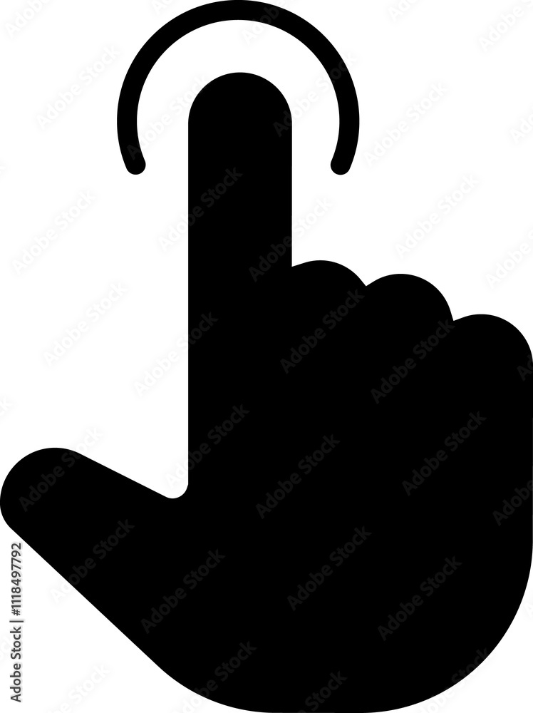 Fototapete mouse click cursor icon. hand mouse pointer pictogram on transparent background. finger web click po