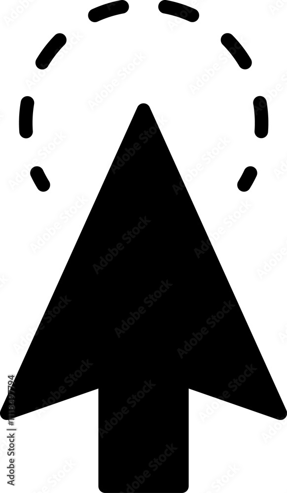 Poster mouse click cursor icon. hand mouse pointer pictogram on transparent background. finger web click po