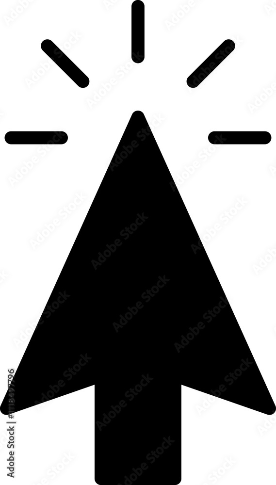 Poster mouse click cursor icon. hand mouse pointer pictogram on transparent background. finger web click po
