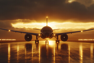 landing at sunrise