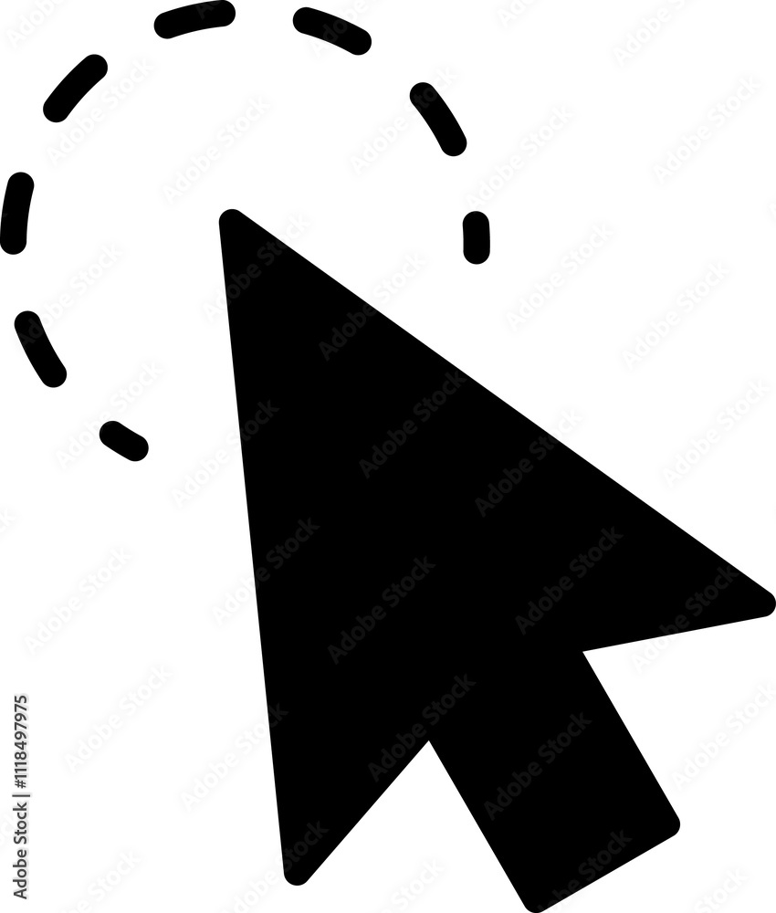 Poster mouse click cursor icon. hand mouse pointer pictogram on transparent background. finger web click po