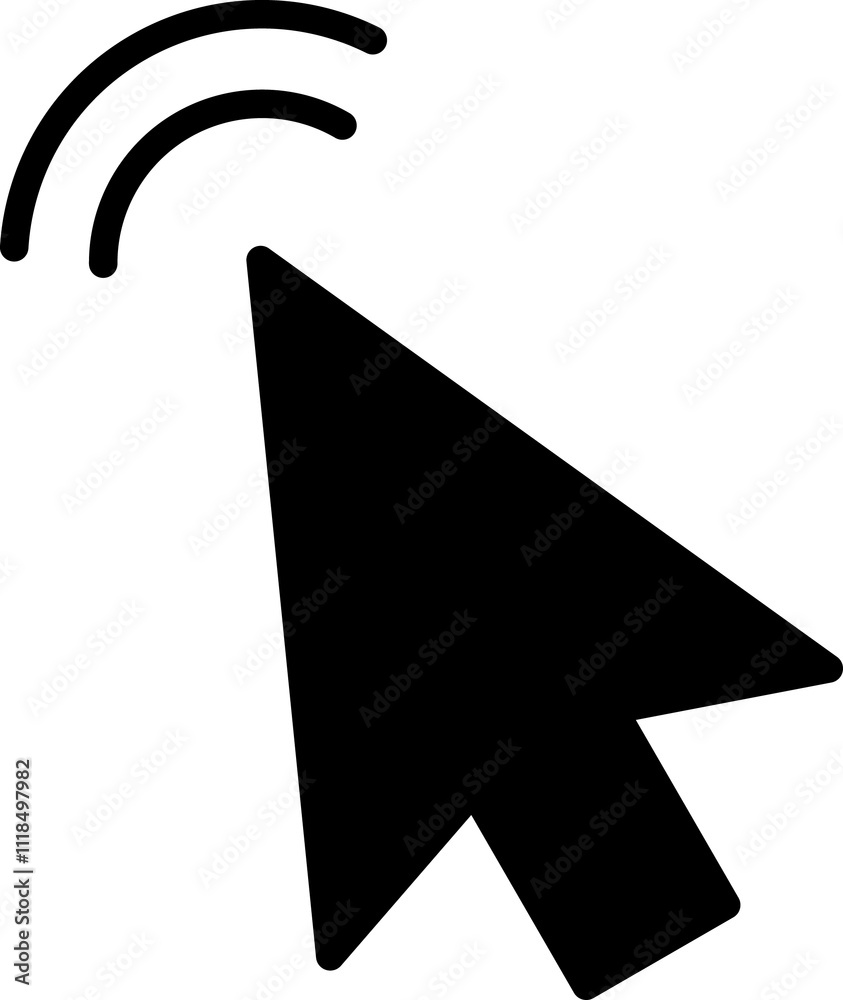 Fototapete mouse click cursor icon. hand mouse pointer pictogram on transparent background. finger web click po
