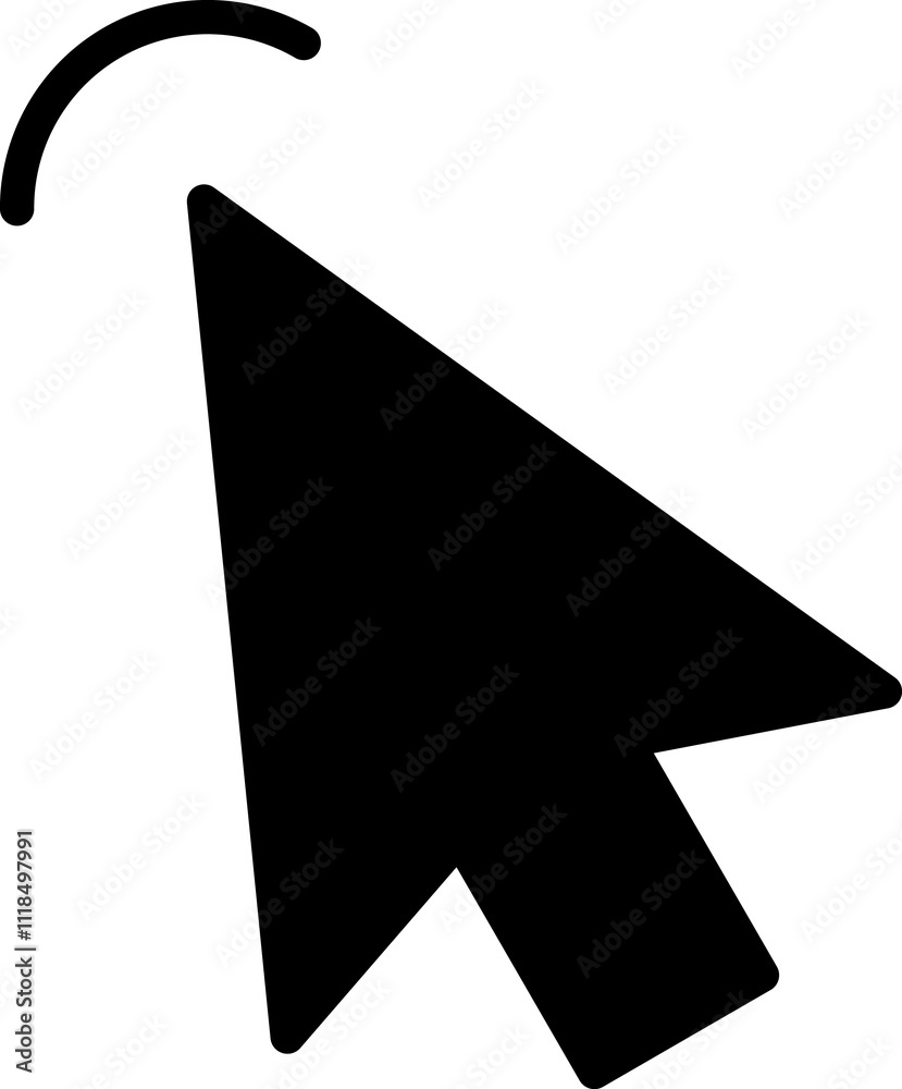 Poster mouse click cursor icon. hand mouse pointer pictogram on transparent background. finger web click po