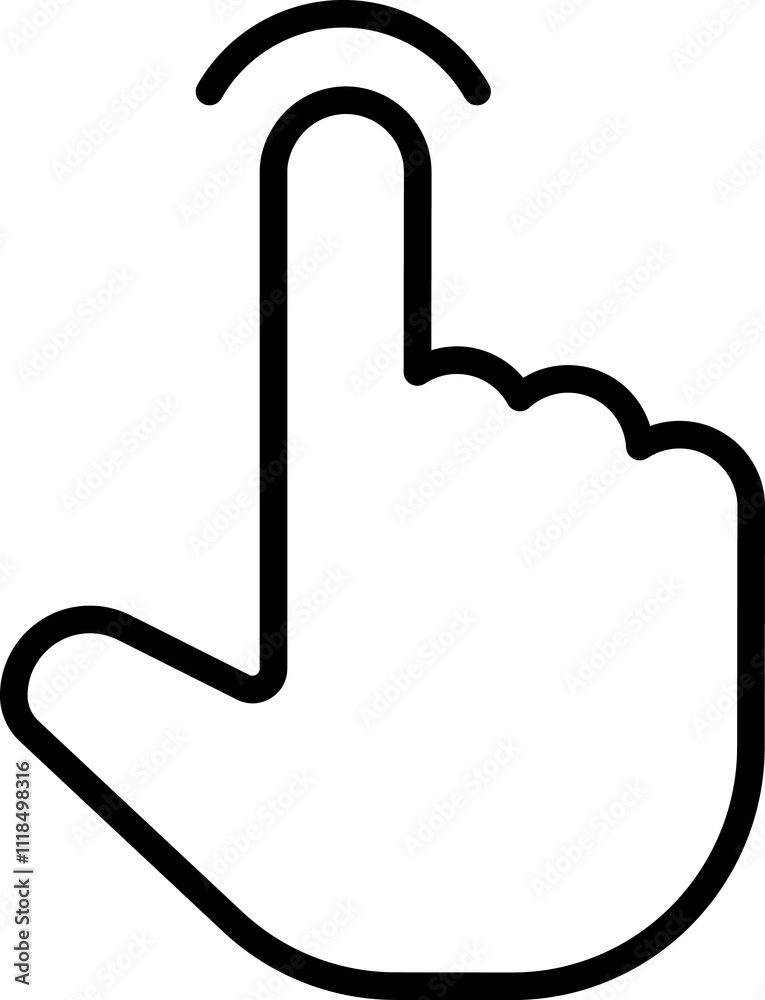 Poster mouse click cursor icon. hand mouse pointer pictogram on transparent background. finger web click po