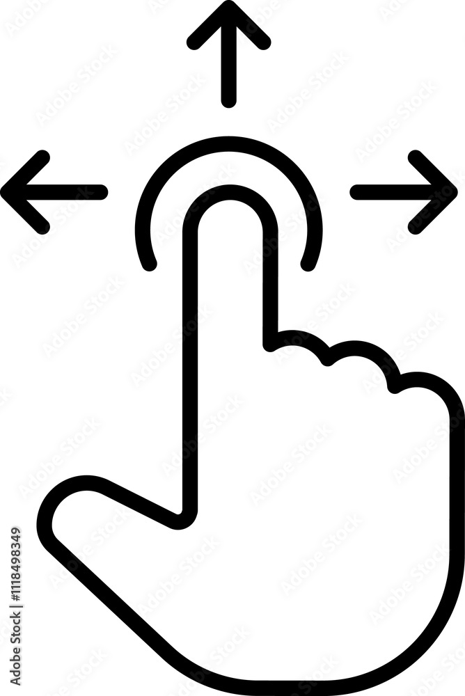 Poster mouse click cursor icon. hand mouse pointer pictogram on transparent background. finger web click po