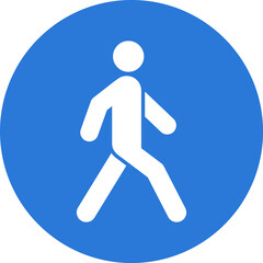 Pedestrian icon. Walking icon in flat style. Man Walking, Activity symbol for your web site design, logo, app. 