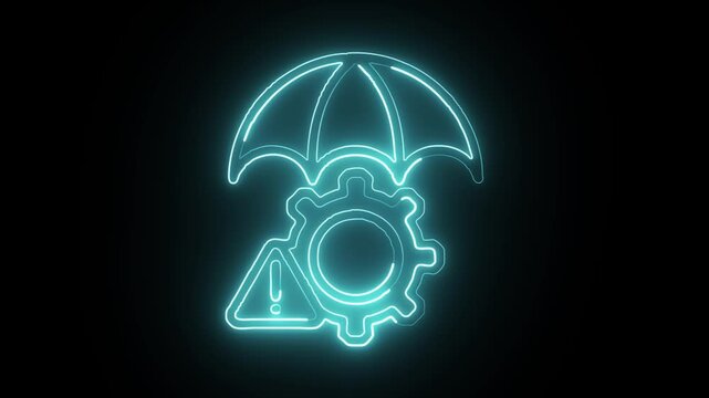 glowing neon reasoning skills icon isolated on black background. HD video motion graphic animation