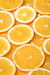 Healthy food background - orange slices