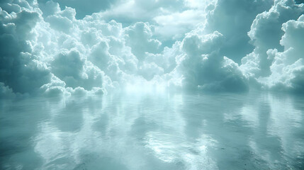 Cloudscape Reflection - 3D Illustration