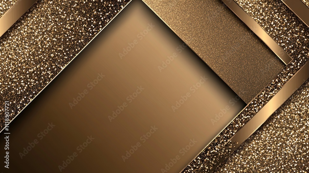 Poster a luxurious golden textured background with glitter and smooth surfaces for design use.
