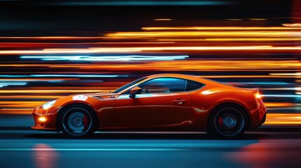 Red Sports Car City Street