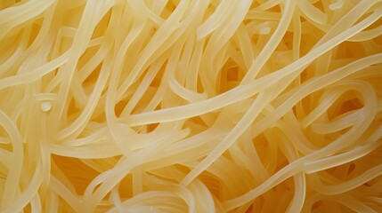 A close-up of dry chakli noodles, resembling thin and long French fries, pasta