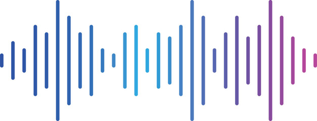 Colorful sound waves are visualized as a vibrant audio signal, creating a dynamic representation of digital music waveforms and studio equalizer effects against a clean white backdrop