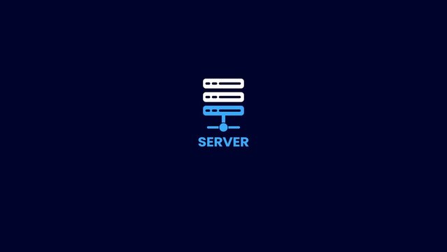 Server logo icon, Server linear icon, server concept stroke icon, server.