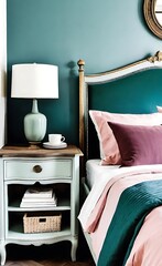 bed in bedroom