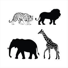 Animal Silhouette icon set.