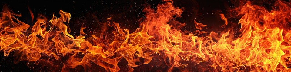 Fiery Abstract Art: Flames in Close-up