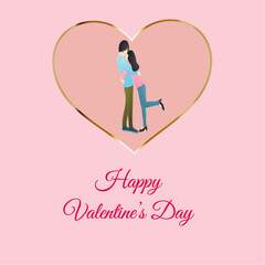 Happy valentines day vector illustration