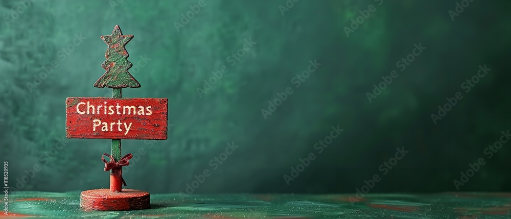 Fototapete a red wooden sign with the words 