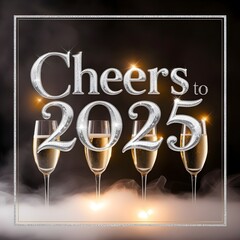 new year background with champagne