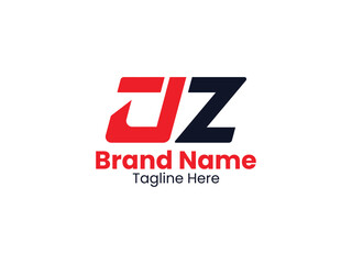 Obraz premium Vector JZ logo, Letter JZ, JZ letter logo design. Initial letter ZJ uppercase monogram logo.