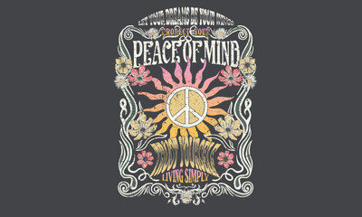 Protect your peace of mind. Let your dreams be your wings. Flower and sun artwork for t shirt print, poster, sticker, background and other uses. Spring flower. Self love club.