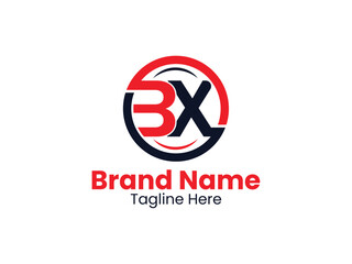 Fototapeta premium Creative Vector BX logo, Letter BX, XB letter logo design. Initial letter XB uppercase monogram logo.