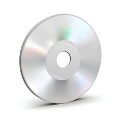 Blank optical disc placed on a clean surface ready for data storage or music recording in a studio environment