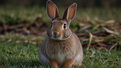 Fototapeta premium Cute Bunny in Grass