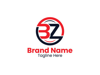 Fototapeta premium Creative BZ monogram logo design ZB vector logo designs, BZ logo