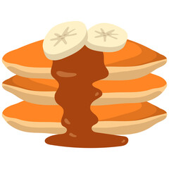 National Pancake Day. National Pancake Day vector. Pancakes with syrup and raspberries vector. Pile of pancakes on a plate icon. 