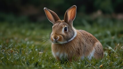 Fototapeta premium Cute Bunny in Grass