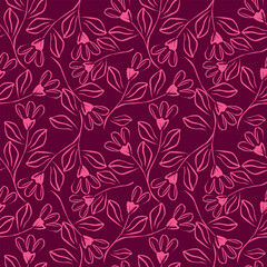 Cute floral pattern in the small chamomile flowers. Seamless vector texture. Naive template for fashion prints. Printing with small daisy flowers. Black background. Stock print.