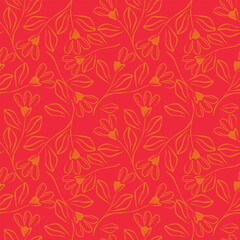 Seamless floral pattern, liberty ditsy print of mini pretty bouquets. Cute botanical design: small hand drawn flowers, tiny leaves in an abstract composition on a light background